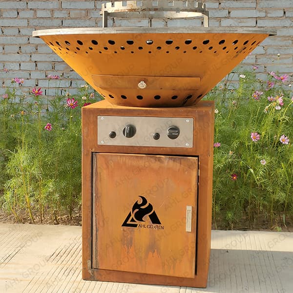 <h3>BBQ grill and water fountain in corten steel | AHL GROUP</h3>
